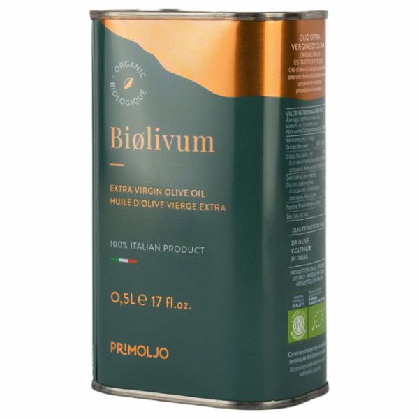 Primoljo Olio Extra Vergine Di Oliva Biologico 100% Italiano Estratto A Freddo In Italia Da Olive Coltivate In Italia 50 Cl