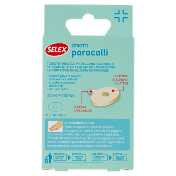 Selex Cerotti Paracalli Ovali in Lattice Monoformato 1,8x2,8 cm 18 pezzi