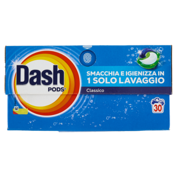 Dash Pods Detersivo Lavatrice In Capsule, Classico, 30 Lavaggi 543 g