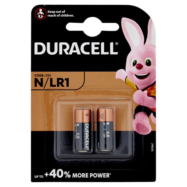 Duracell N Batteria Specialistica 6V confezione da 2 MN9100 E90 LR1