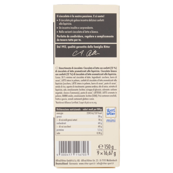 Ritter Sport mini Black & White 9 x 16,67 g