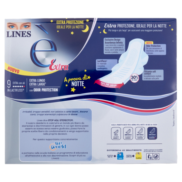 Lines è Extra Assorbenti Extra con ali 4 x 9 pz