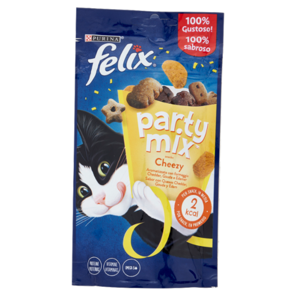 FELIX Party Mix Snacks Cheezy Aromatizzato con formaggio Cheddar, Gouda e Edamer 60 g