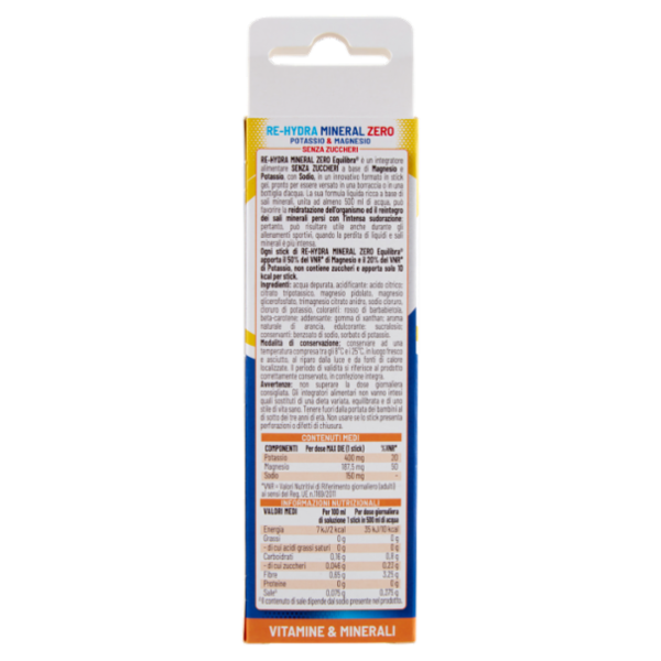 equilibra Re-Hydra Mineral Zero Potassio & Magnesio Stick Gel 3 x 30 ml