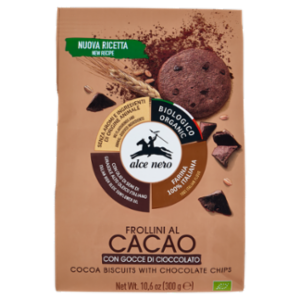 Alce Nero Frollini Al Cacao Con Gocce Di Cioccolato 300 g
