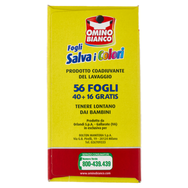 Omino Bianco Fogli Salva i Colori 56 pz