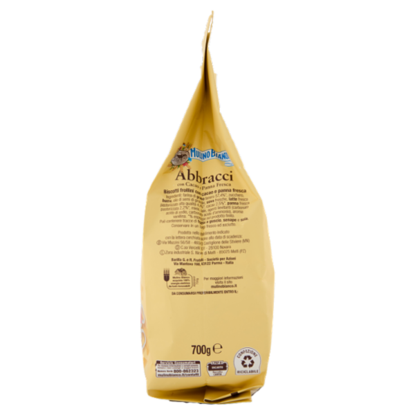 Mulino Bianco Abbracci Biscotti con Cacao e Panna Fresca 700g