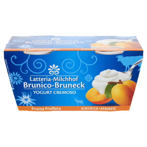 Latteria Brunico Yogurt Cremoso Frutta Frullata Albicocca 2 x 125 g