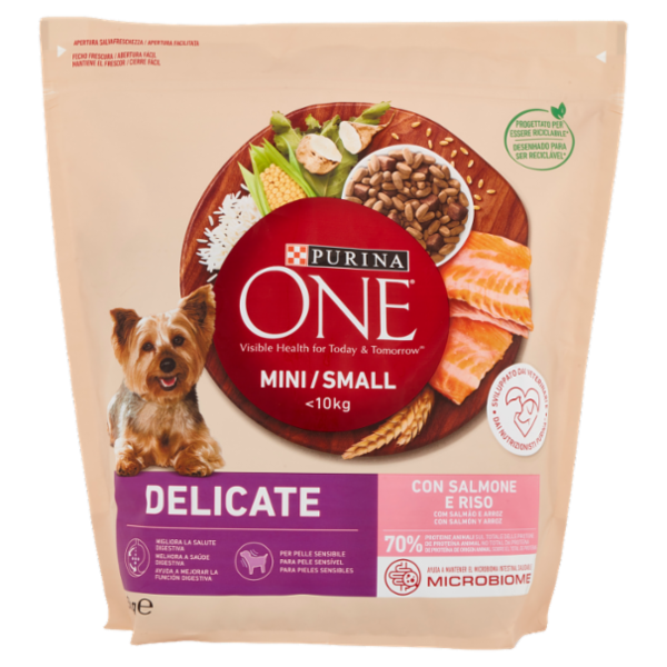 PURINA ONE Mini/Small Delicate con Salmone e Riso 1,5 kg