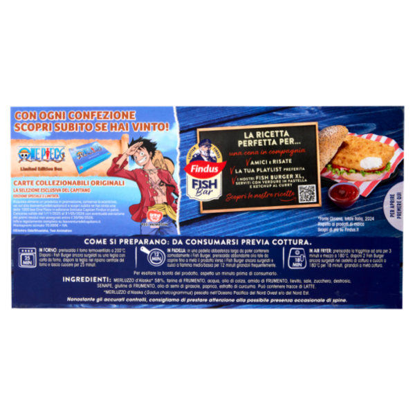 Capitan Findus Fish Bar 2 Fish Burger XL 270 g