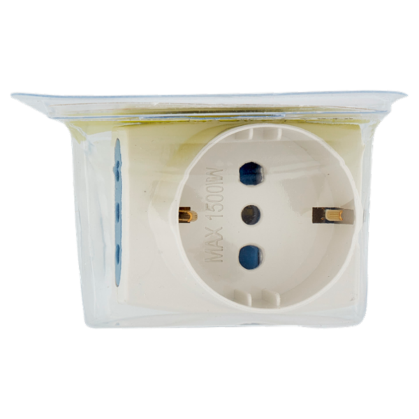 Selex Adattatore Pluristandard Spina 10A + 2 Prese 10A(Ita) + 1 Presa Tedesca Bianco