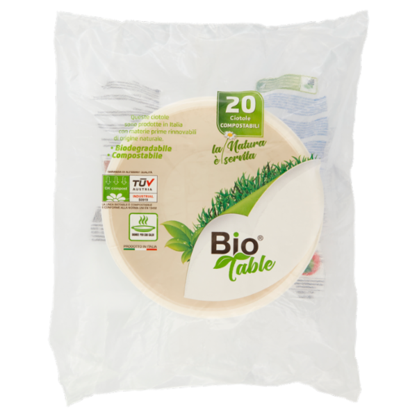 Bio Table Ciotole Compostabili 20 pz