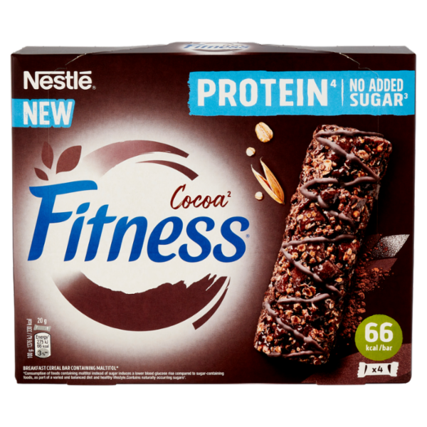 FITNESS Protein Cocoa Barrette di Cereali al Cacao 4 pezzi da 20 g