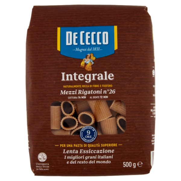 De Cecco Integrale Mezzi Rigatoni n° 26 500 g