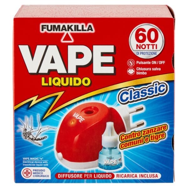 VAPE Elettroemanatore Liquido Classic + Ricarica 36 ml