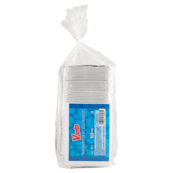 Vanto Contenitore in Alluminio 12x10x3,5 cm 100 pezzi