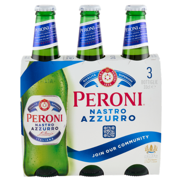 Peroni Nastro Azzurro Birra 3 x 33 cl