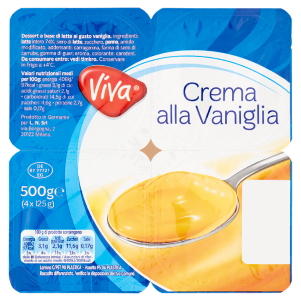 Viva Crema alla Vaniglia 4 x 125 g
