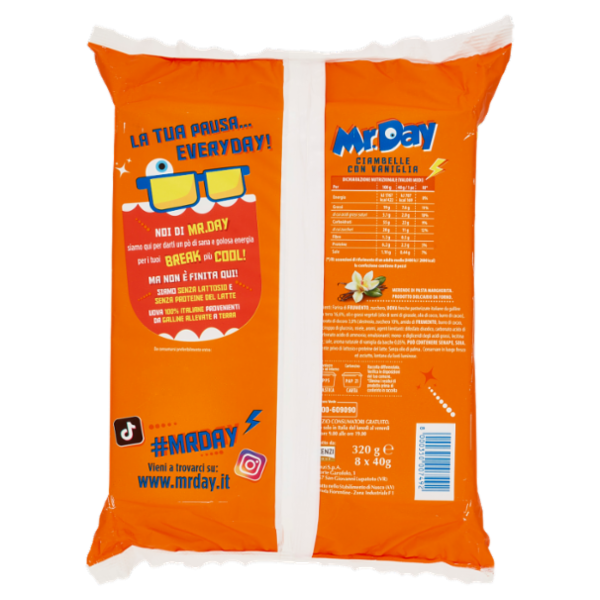 Mr.Day 8 Ciambelle con Vaniglia Naturale da Bacche 8 x 40 g