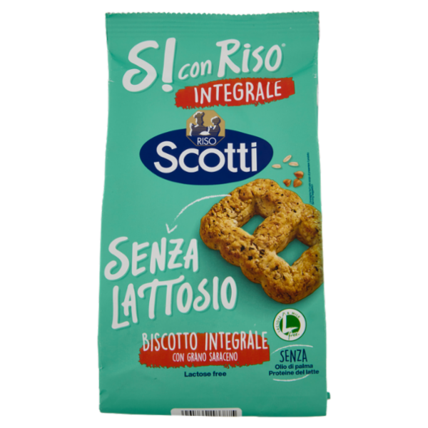 Riso Scotti Si con Riso Senza Lattosio Biscotto Integrale con Grano Saraceno 350 g