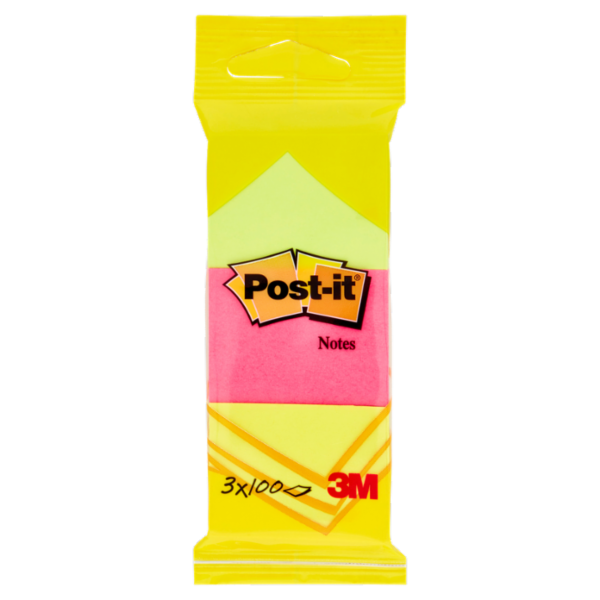 Post-it® Mini Foglietti colori Neon - 38 mm x 51 mm - 3 × 100 fogli