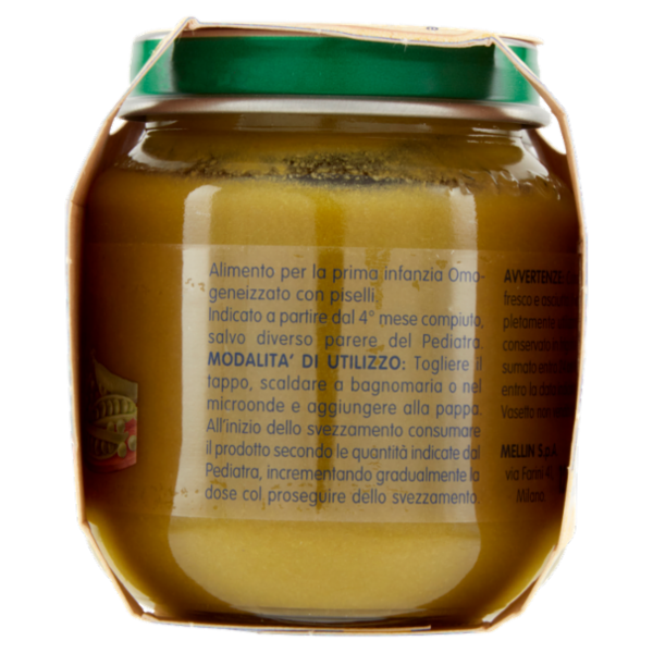 Mellin Piselli 100% Naturale Omogeneizzato 2 x 125 g