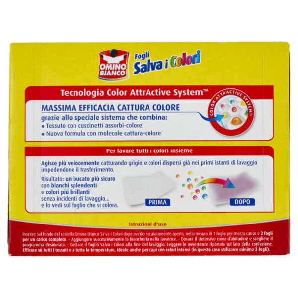 Omino Bianco Fogli Salva i Colori 20 pz