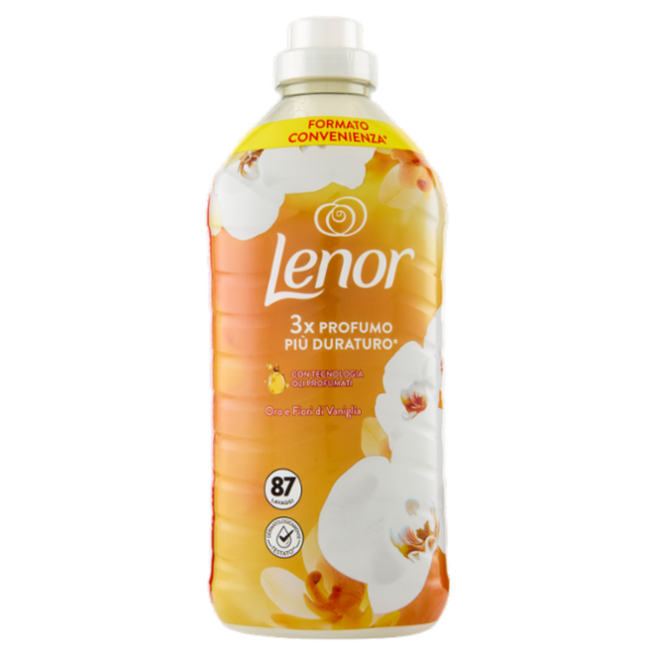 Lenor Ammorbidente Lavatrice Concentrato, Oro e Fiori di Vaniglia, 87 Lavaggi 1,827 L