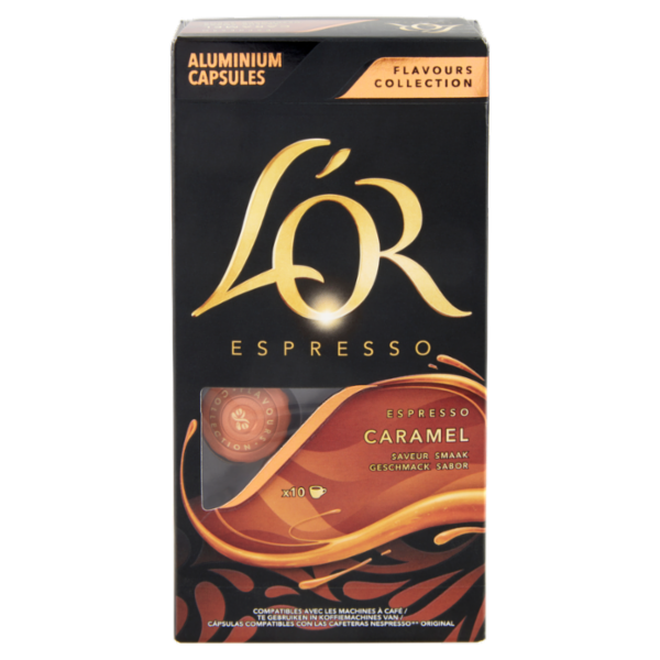 L'Or Espresso Flavours Collection Caramel- 10 Capsule Caffè Comp. Macchine Nespresso*® Original 52g