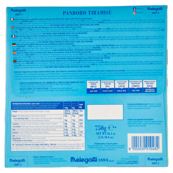 Melegatti 1894 Pandoro Tiramisù 750 g