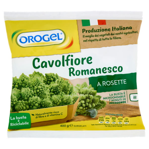 Orogel Cavolfiore Romanesco a Rosette Surgelati 400 g