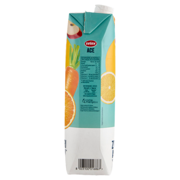 Selex Succo Ace Arancia Limone Carota senza Zuccheri Aggiunti 1 L