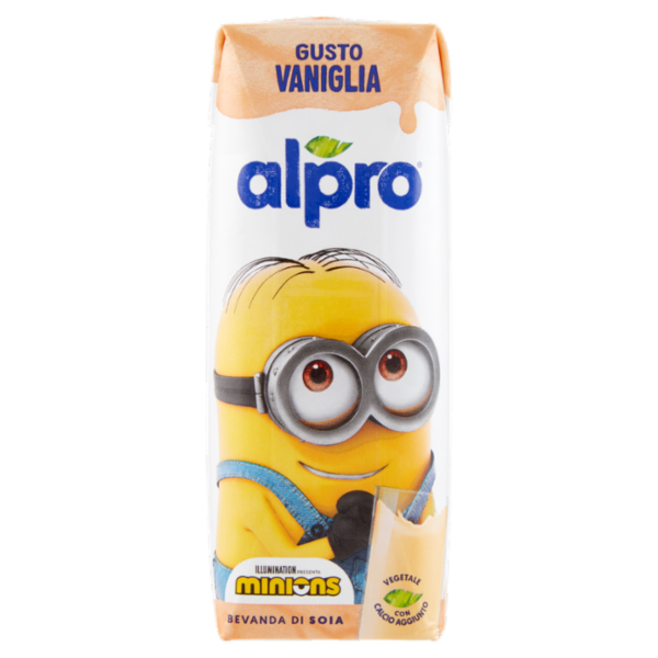 ALPRO Minions, Bevanda Vegetale, Soia Gusto Vaniglia, No Lattosio, Basso in Grassi Saturi, 250 ml