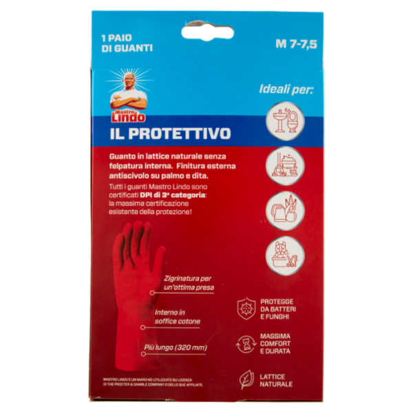 Mastro Lindo il Protettivo Guanti M 7-7,5 1 Paio