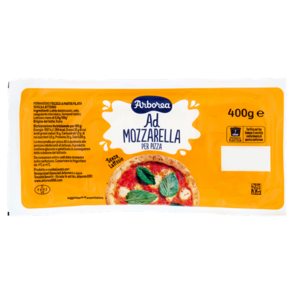 Arborea Ad Mozzarella per Pizza Senza Lattosio 400 g