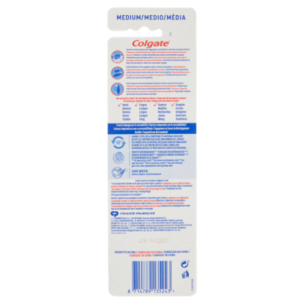 Colgate spazzolino Zig Zag pulizia profonda, medio, 3 pezzi