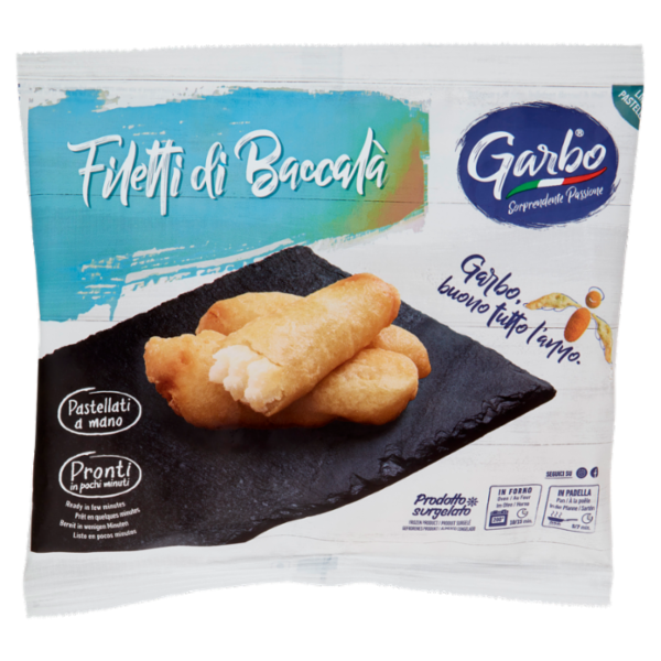 Garbo Linea Pastellati Filetti di Baccalà Prodotto surgelato 275 g