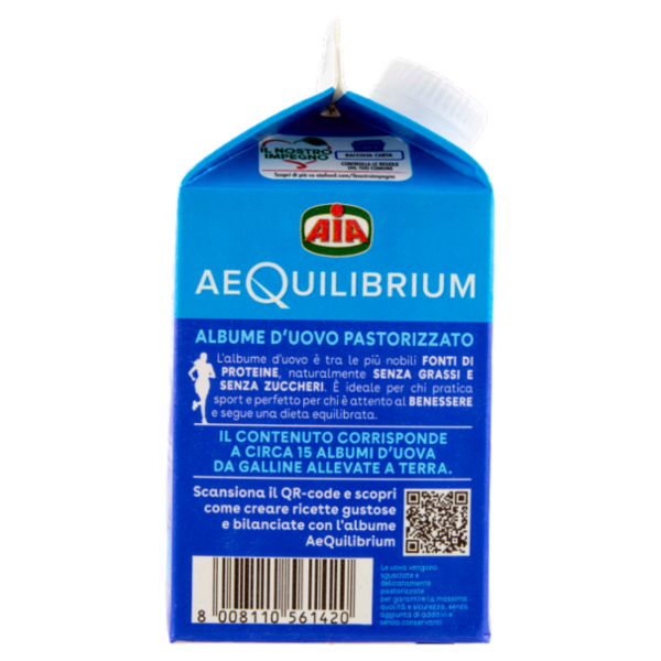 Aia aeQuilibrium Albume d'Uovo Pastorizzato 500 g