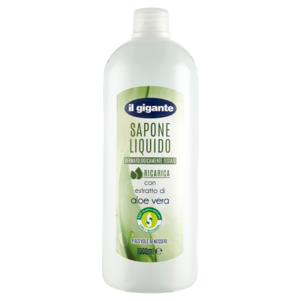 IL GIGANTE Sapone Liquido Ricarica con estratto di aloe vera 1000 ml