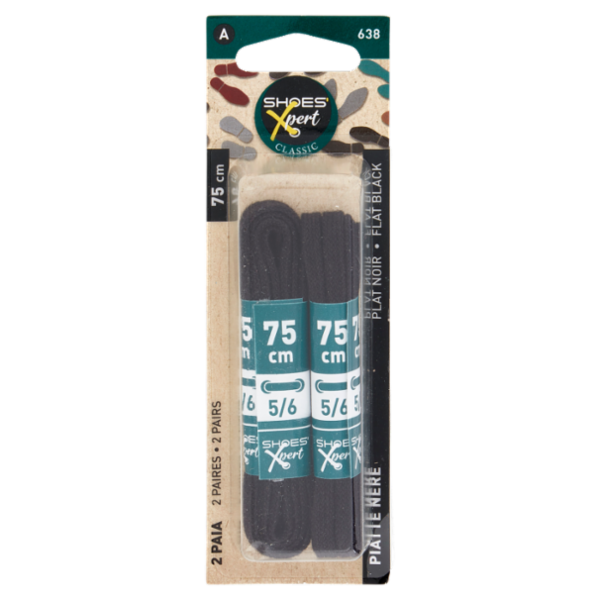 Shoes'Xpert Classic Piatte Nere 75cm 5/6 2 Paia