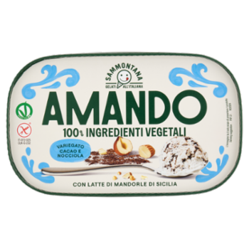Sammontana Amando Gelato Alla Vaniglia Variegato Al Cacao e Nocciola 400 g