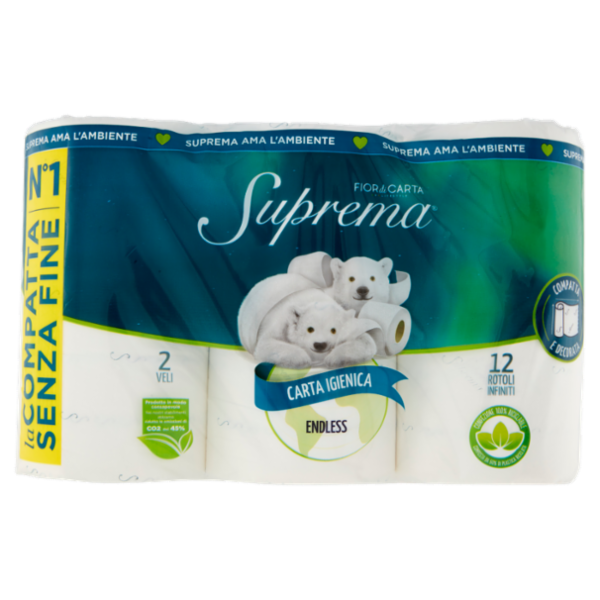Fior di Carta Lifestyle Suprema Carta Igienica Endless 2 Veli 12 pz