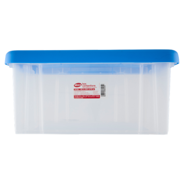 Selex Contenitore con Coperchio a Scatto Azzurro 14 L