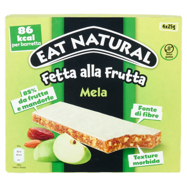 Eat Natural Fetta alla Frutta Mela 4 x 25 g