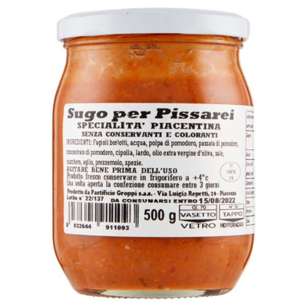 Pastificio Groppi Sugo per Pissarei 500 g
