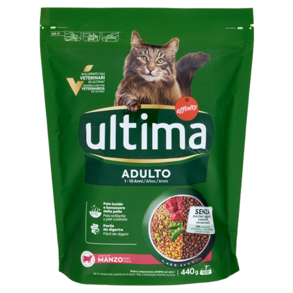 ultima Cat Adulto 1-10 Anni con Manzo 440 g