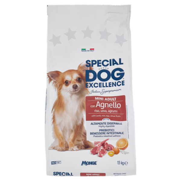 Special Dog Excellence Mini Adult con Agnello riso, uova, agrumi 1,5 kg