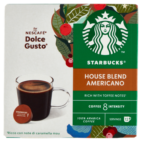 STARBUCKS House Blend by Nescafé Dolce Gusto Caffè Lungo 12 Capsule 102 g