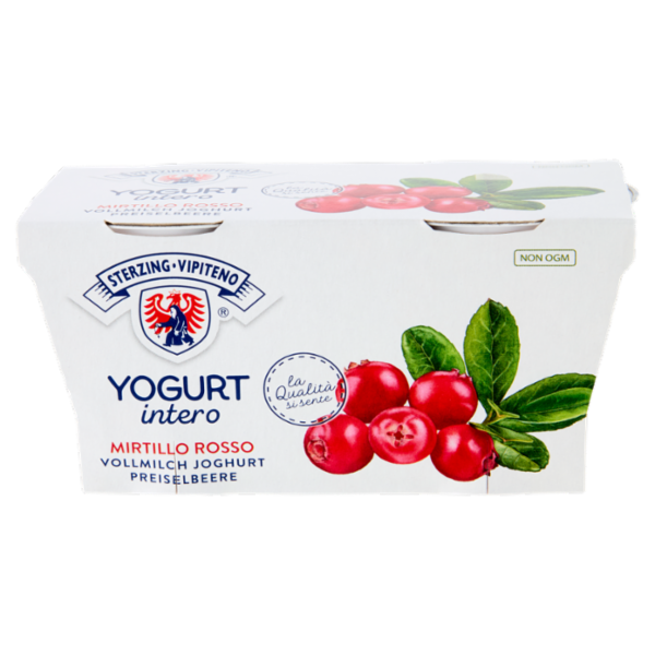 Sterzing Vipiteno Yogurt intero Mirtillo Rosso 2 x 125 g