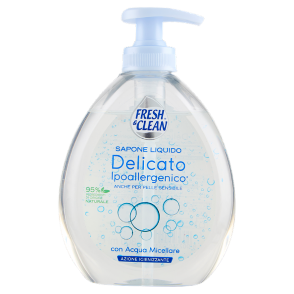 Fresh & Clean Sapone Liquido Delicato Ipoallergenico* con Acqua Micellare 300 ml